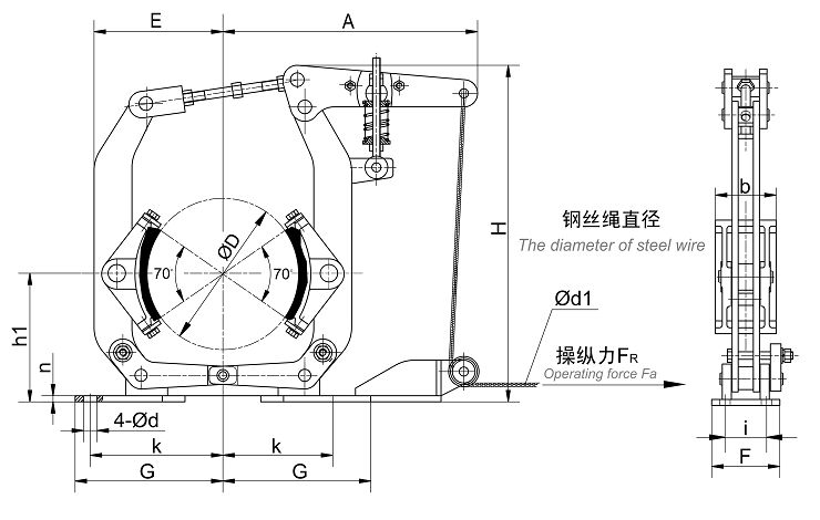 Foot Operated Drum Brake